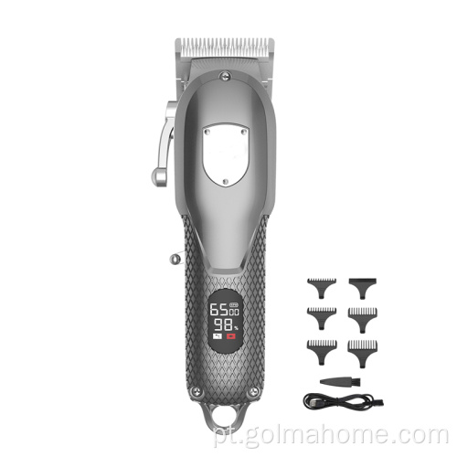 Máquina de corte de cabelo elétrica com turbocompressor recarregável e turboalimentada Máquina de corte de cabelo profissional para cortar cabelo